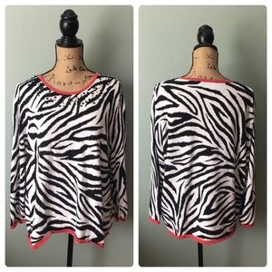 Alfred Dunner size XL zebra top!